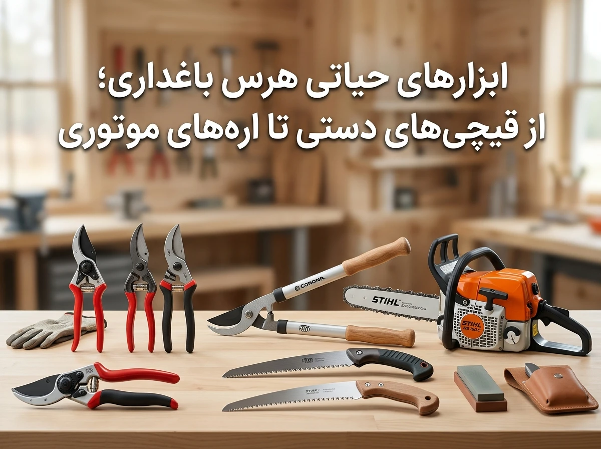 ابزارهای حیاتی هرس باغداری؛ از قیچی‌های دستی تا اره‌های موتوری